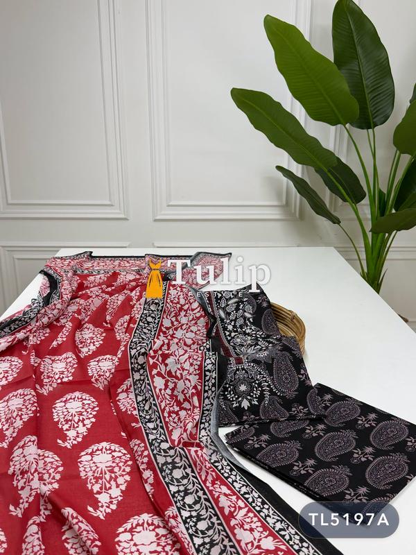 Digital Printed Cotton Lawn Dresses - TL5197A