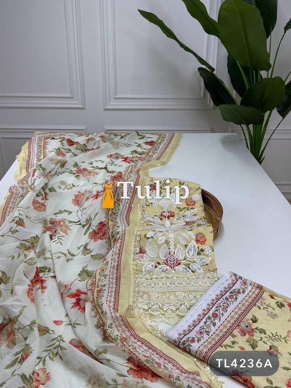 Embroidered Luxury Cotton Lawn Dresses - TL4236A