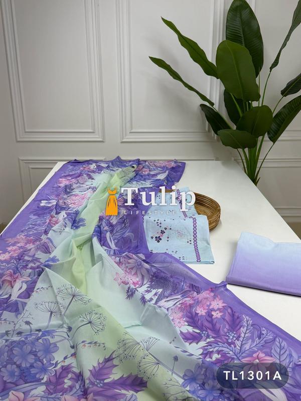 Digital Printed Cotton Lawn - TL1301A