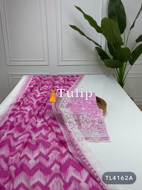 Premium Embroidered Soft Cotton Lawn - TL4162A