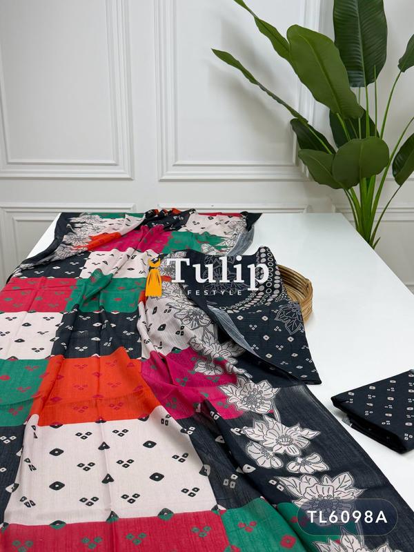 Digital Printed Cotton Lawn Dresses - TL6098A