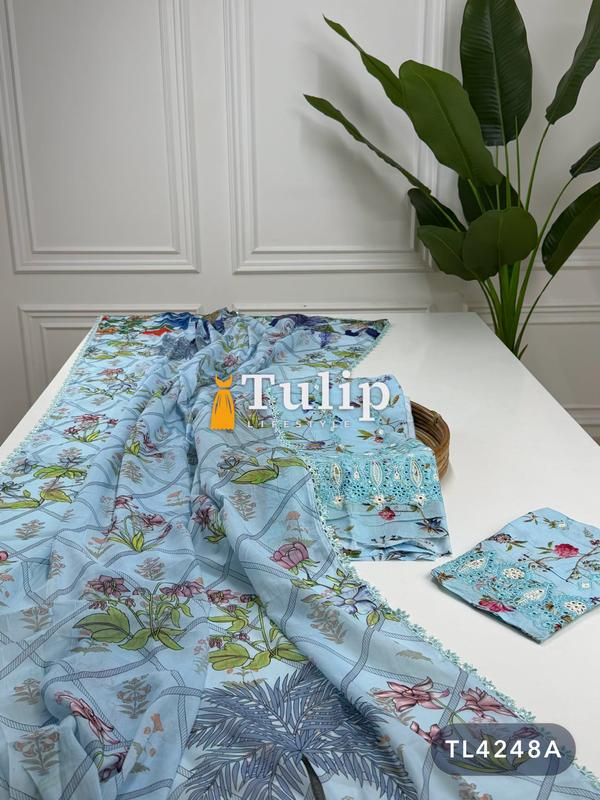 Premium Embroidered Cotton Lawn - TL4248A