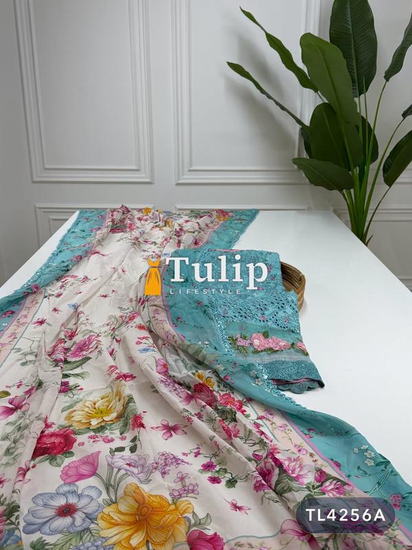 Gorgeous Embroidered Cotton Lawn Dresses - TL4256