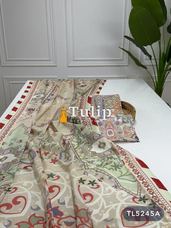 Digital Printed Cotton Lawn Three Pieces - TL5245A