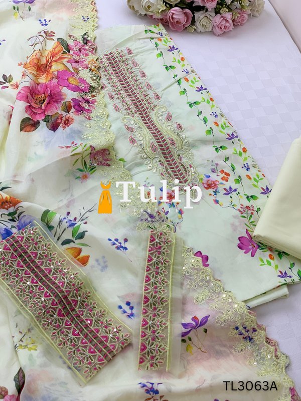 Premium Embroidered Lawn - TL3063A