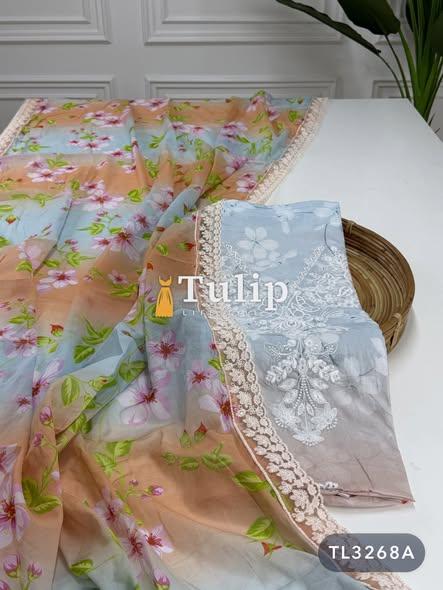 Soft Embroidered Premium Cotton Lawn Dresses - TL3268A