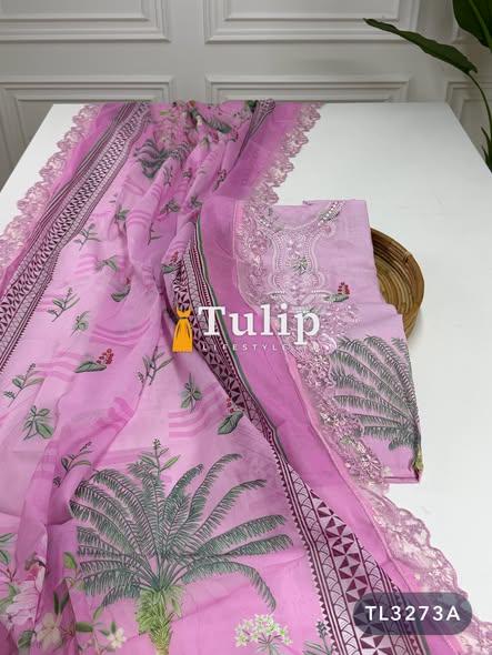 Soft Embroidered Cotton Lawn Dresses - TL3273A