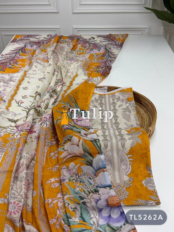 Digital Printed Cotton Lawn Dresses - TL5262A
