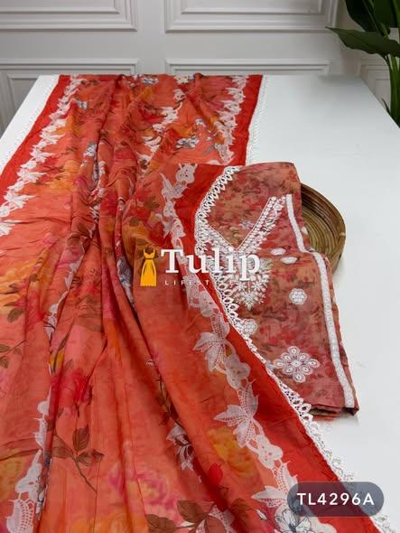 Gorgeous Embroidered Soft Cotton Lawn Dresses - TL4296A