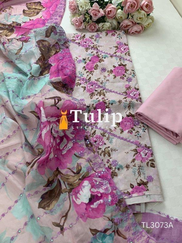 Premium Embroidered Lawn - TL3073A