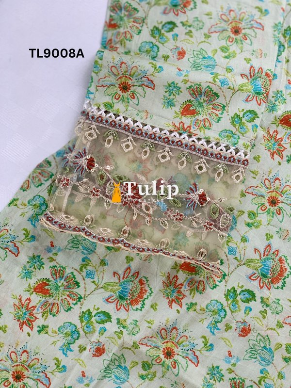 Stitched Cotton Lawn 3 Piece - TL9008A gallery image