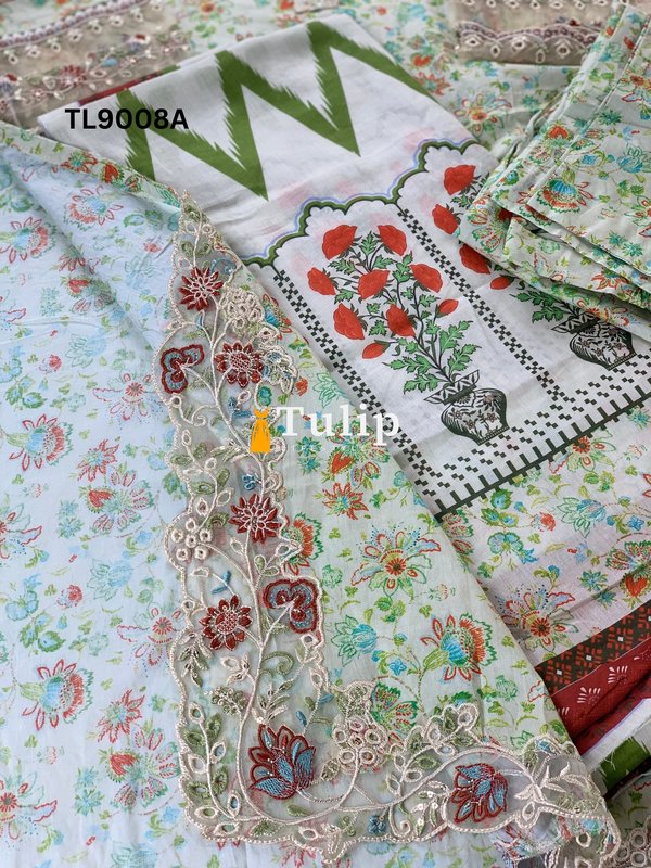 Stitched Cotton Lawn 3 Piece - TL9008A gallery image