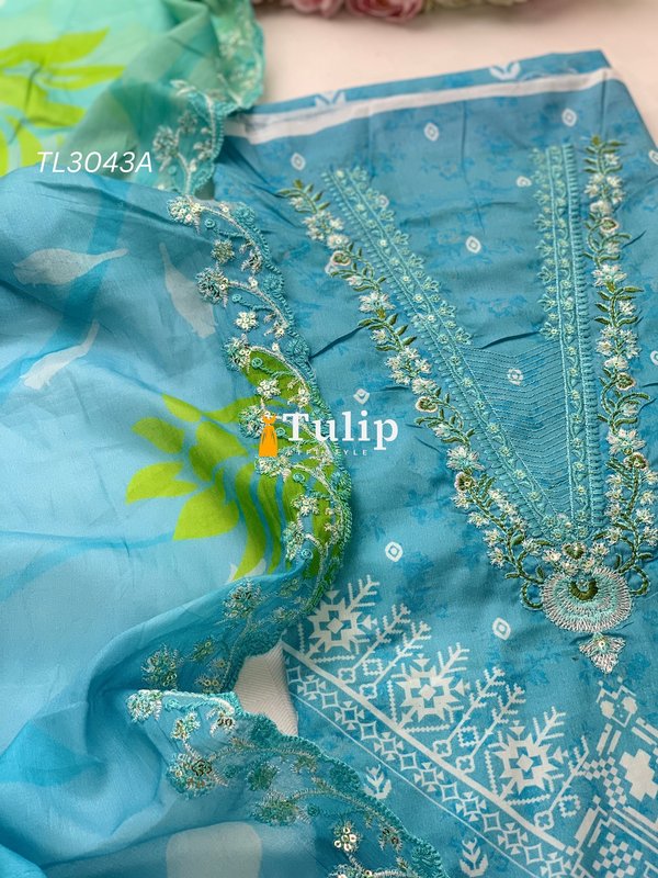 Exclusive Embroidery Worked Cotton Dress - TL3043A gallery image