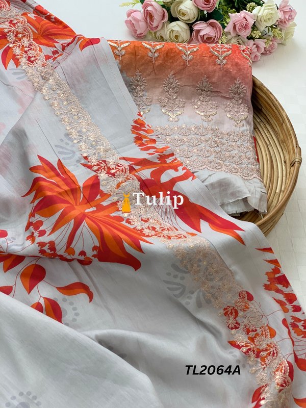 Soft Cotton Lawn with Embroidery - TL2064A gallery image