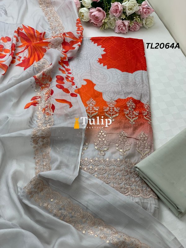 Soft Cotton Lawn with Embroidery - TL2064A gallery image