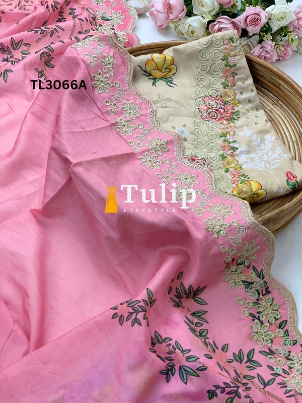 Premium Embroidered Lawn - TL3066A gallery image