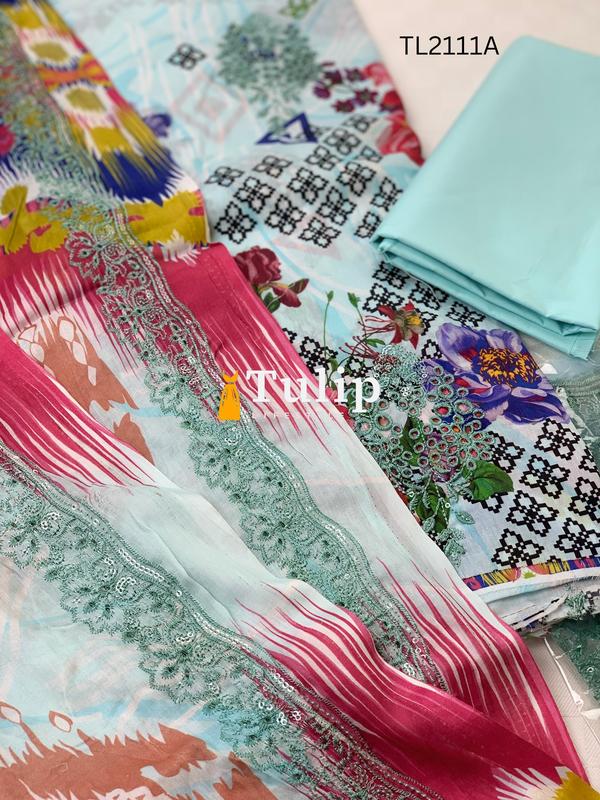 Soft  Embroidered Lawn - TL2111A gallery image