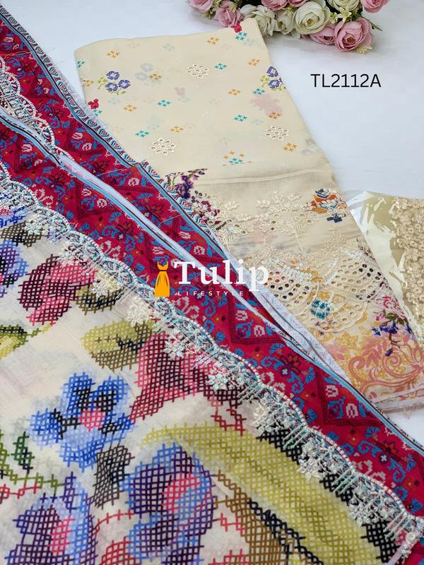 Soft  Embroidered Lawn - TL2112A gallery image