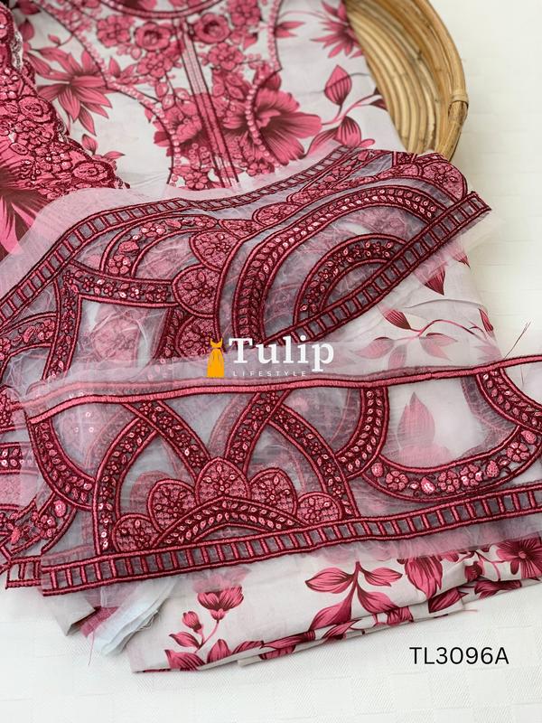Soft  Embroidered Lawn - TL3096A gallery image