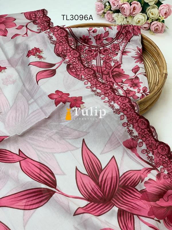 Soft  Embroidered Lawn - TL3096A gallery image