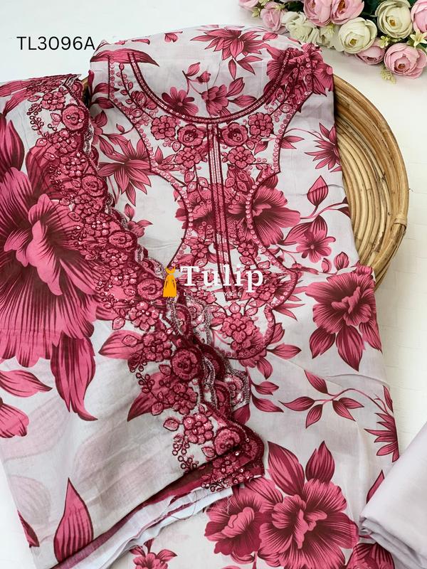 Soft  Embroidered Lawn - TL3096A gallery image
