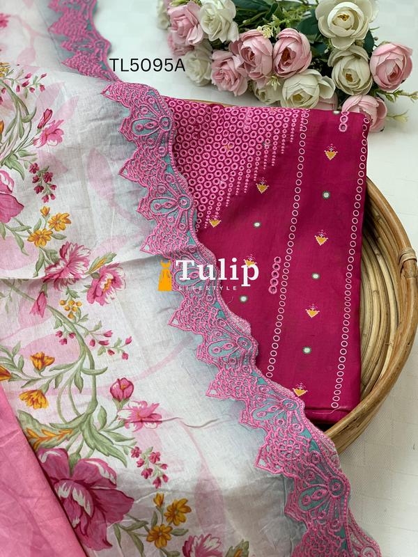 Premium Embroidered Cotton Dress - TL5095A gallery image