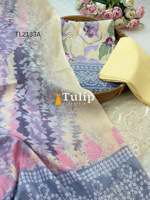 Embroidered Cotton Lawn - TL2133A gallery image