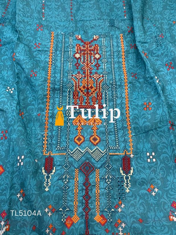Embroidered Cotton Three Pieces - TL5104A gallery image