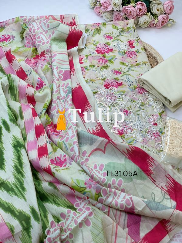 Premium Embroidered Lawn - TL3105A gallery image