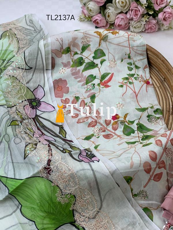 Boring Embroidered Soft Lawn - TL2137A gallery image