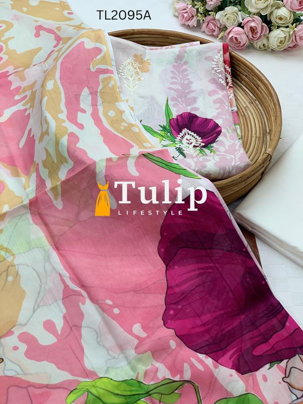 Premium Embroidered Cotton Lawn - TL2095A gallery image