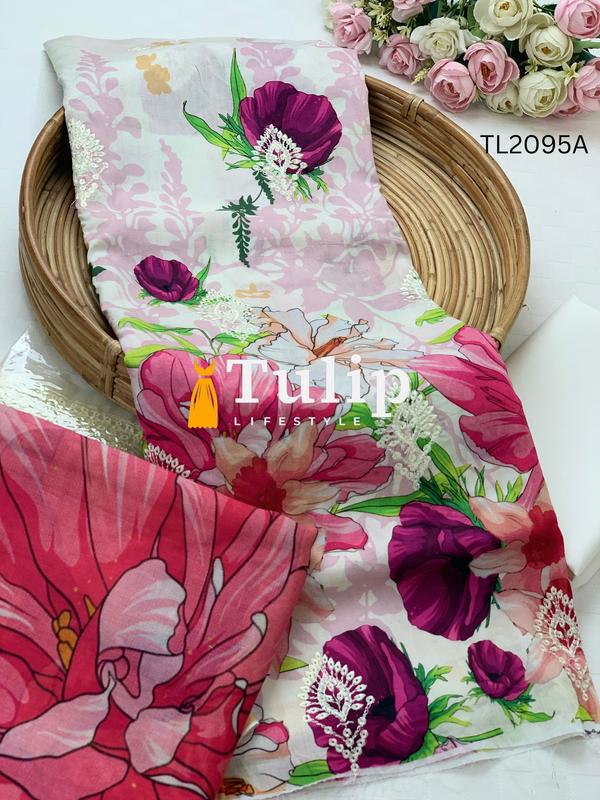 Premium Embroidered Cotton Lawn - TL2095A gallery image