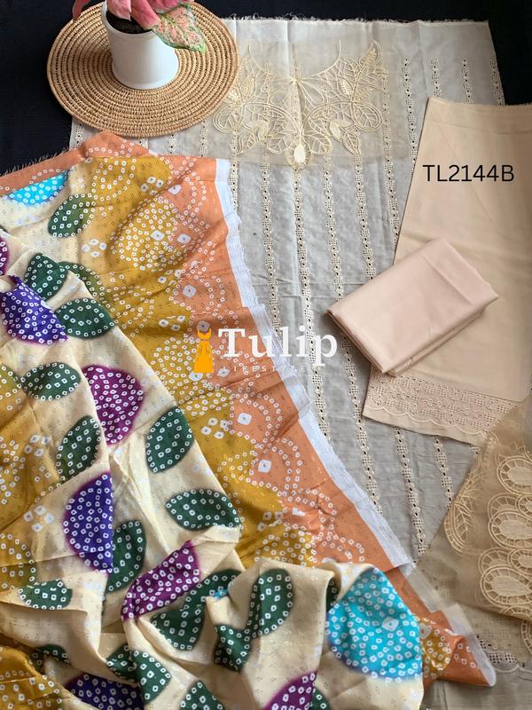 Premium Cotton with Silk Dupatta - TL2144B gallery image