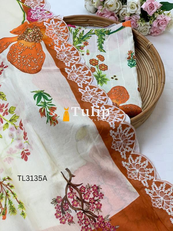 Premium Embroidered Cotton Lawn - TL3135A gallery image