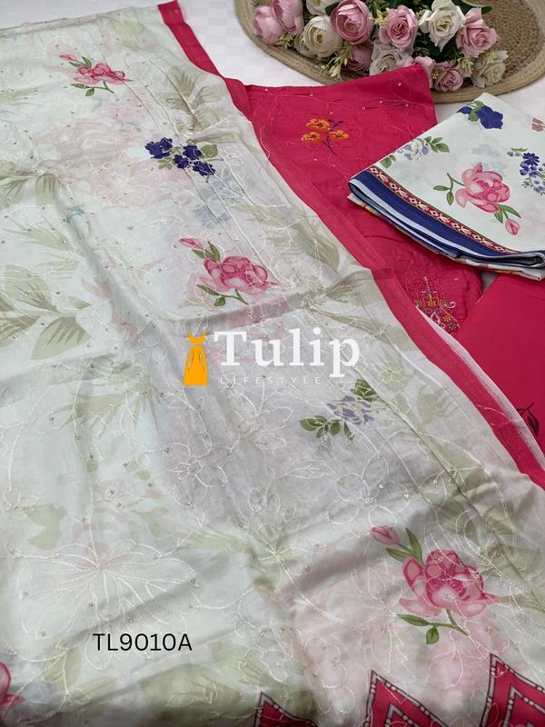 Premium Embroidered Cotton Lawn - TL9010A gallery image