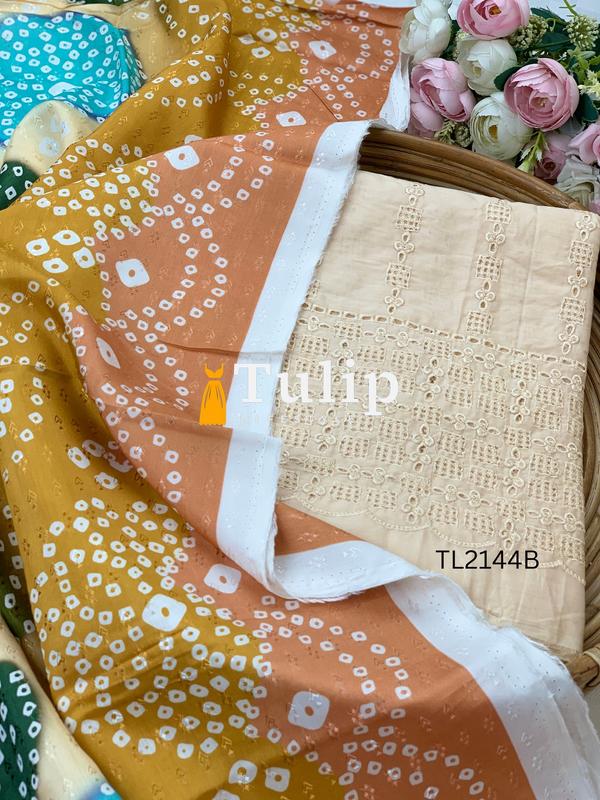 Premium Cotton with Silk Dupatta - TL2144B gallery image