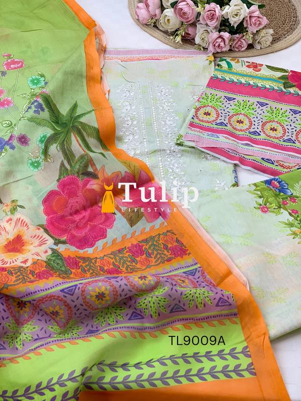Premium Embroidered Cotton Lawn - TL9009A gallery image