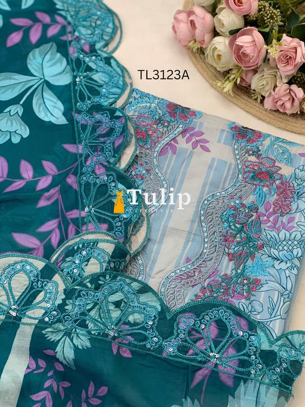 Gorgeous Embroidered Cotton Lawn - TL3123A gallery image