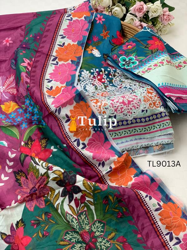Soft Cotton Lawn Three Pieces - TL9013A gallery image
