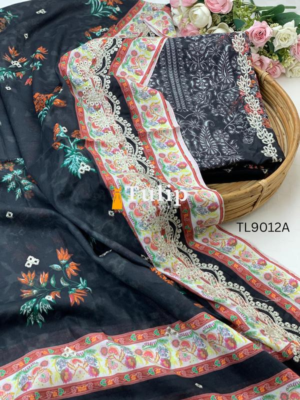 Soft Cotton Lawn Three Pieces - TL9012A gallery image