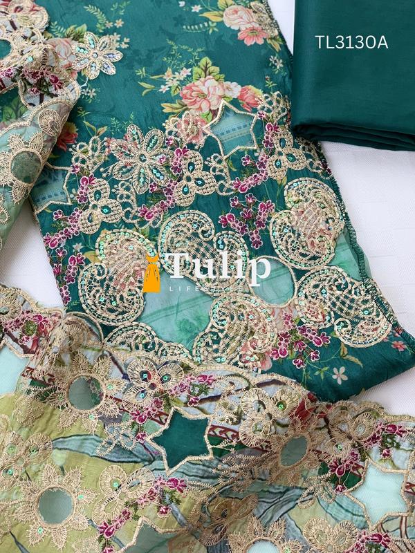 Premium Embroidered Cotton Lawn - TL3130A gallery image