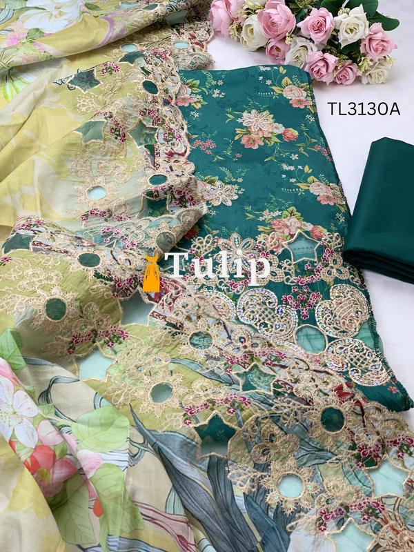 Premium Embroidered Cotton Lawn - TL3130A gallery image