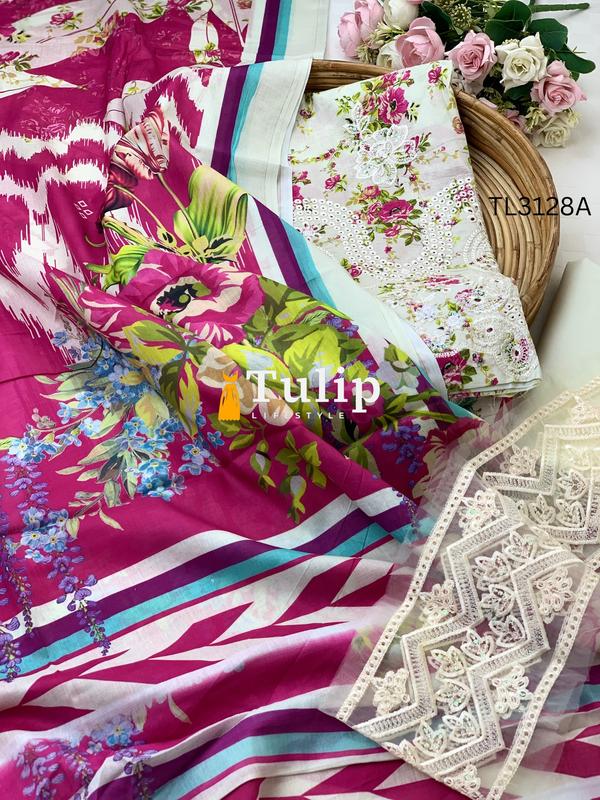 Premium Embroidered Cotton Lawn - TL3128A gallery image