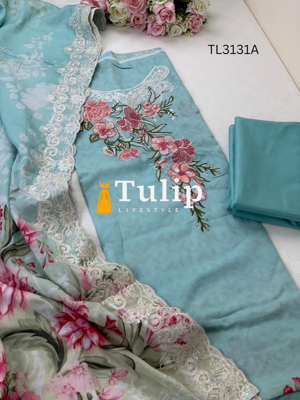 Premium Embroidered Cotton Lawn - TL3131A gallery image