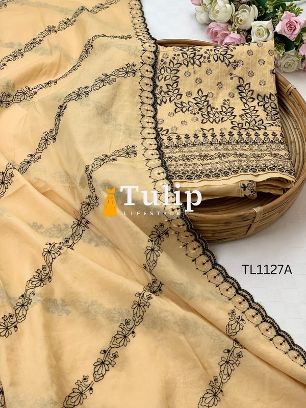 Premium Embroidered Soft Cotton Dress - TL1127A gallery image