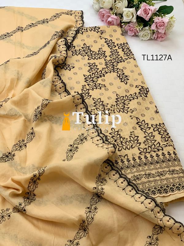 Premium Embroidered Soft Cotton Dress - TL1127A gallery image