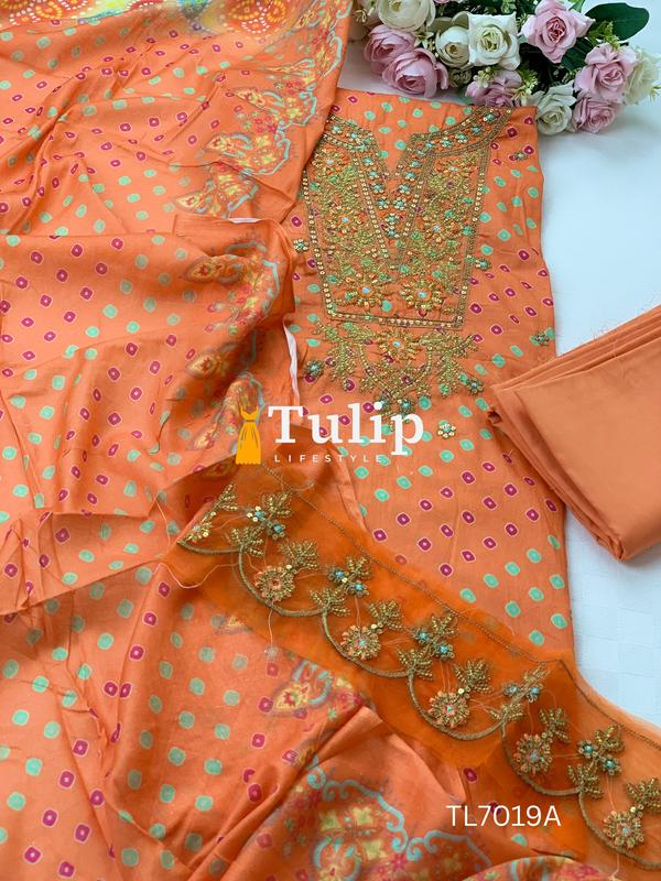 Premium Embroidered Cotton Lawn - TL7019A gallery image