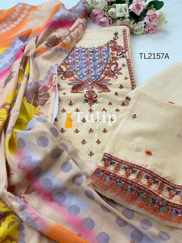 Premium Embroidered Cotton Dress - TL2157A gallery image