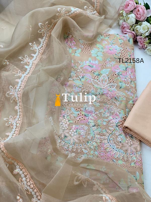 Luxury Lawn With Shifli Work Body  - TL2158A gallery image