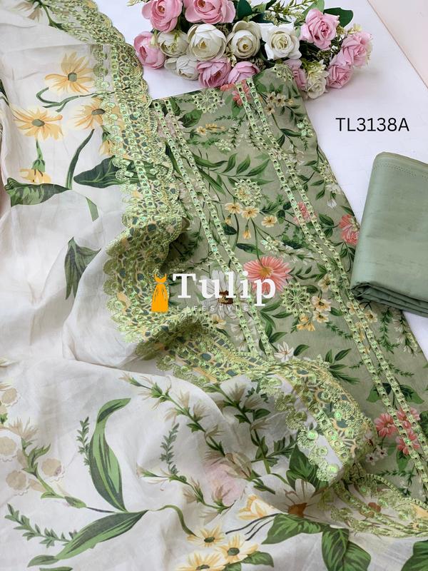 Luxury Lawn With Shifli Work Body  - TL3138A gallery image